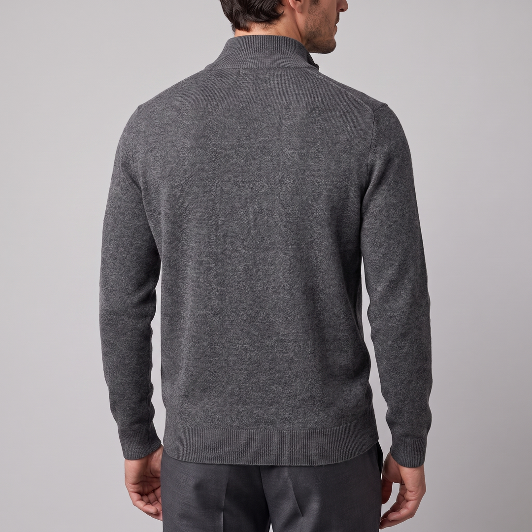 Lachlan | Relaxed Half Zip Jumper Knitted Sweater for Men