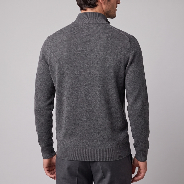 Lachlan | Relaxed Half Zip Jumper Knitted Sweater for Men