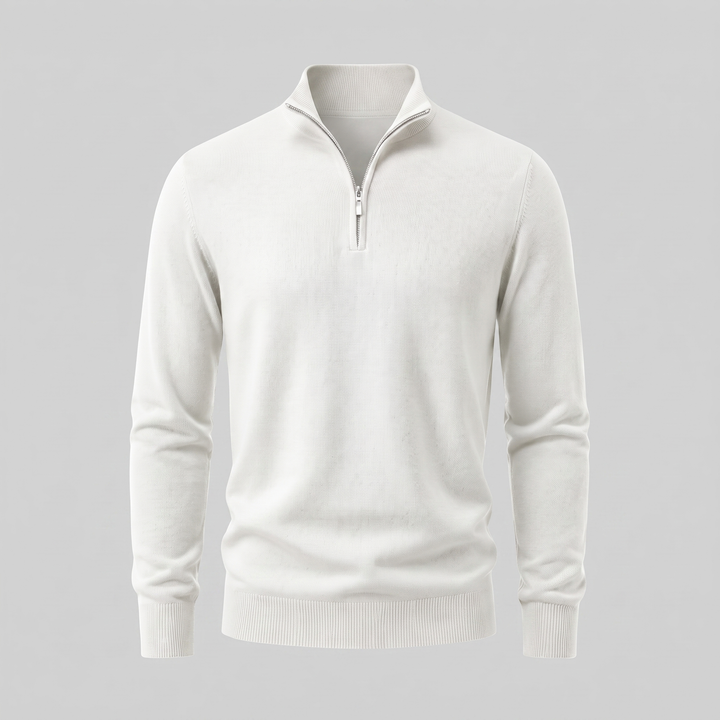 Nolan | Warm Turtleneck Half Zip Sweater Funnel Neck
