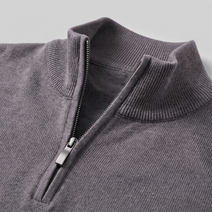 Lachlan | Relaxed Half Zip Jumper Knitted Sweater for Men