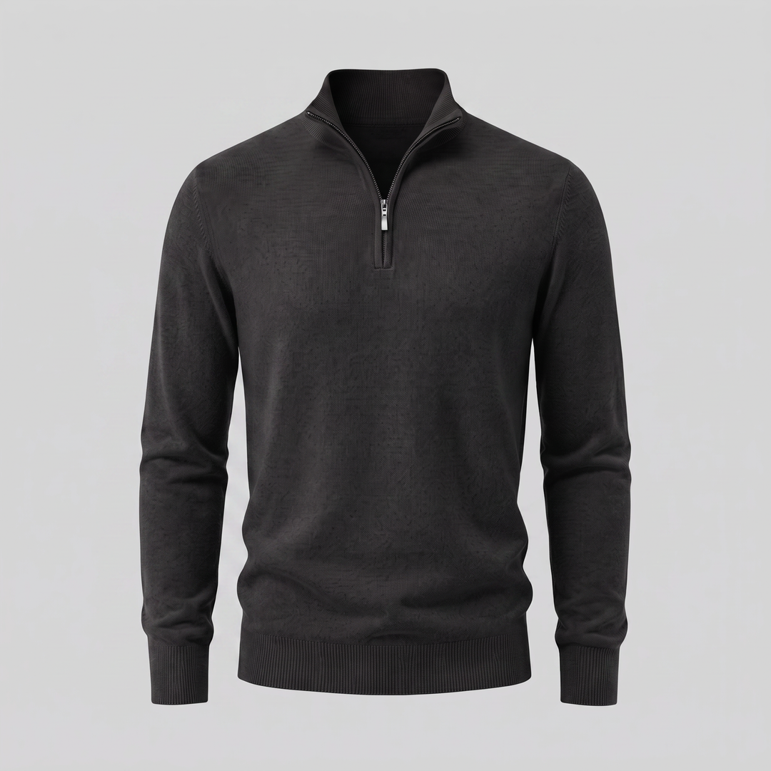 Lachlan | Relaxed Half Zip Jumper Knitted Sweater for Men