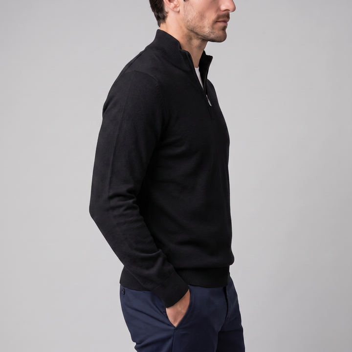 Lachlan | Relaxed Half Zip Jumper Knitted Sweater for Men