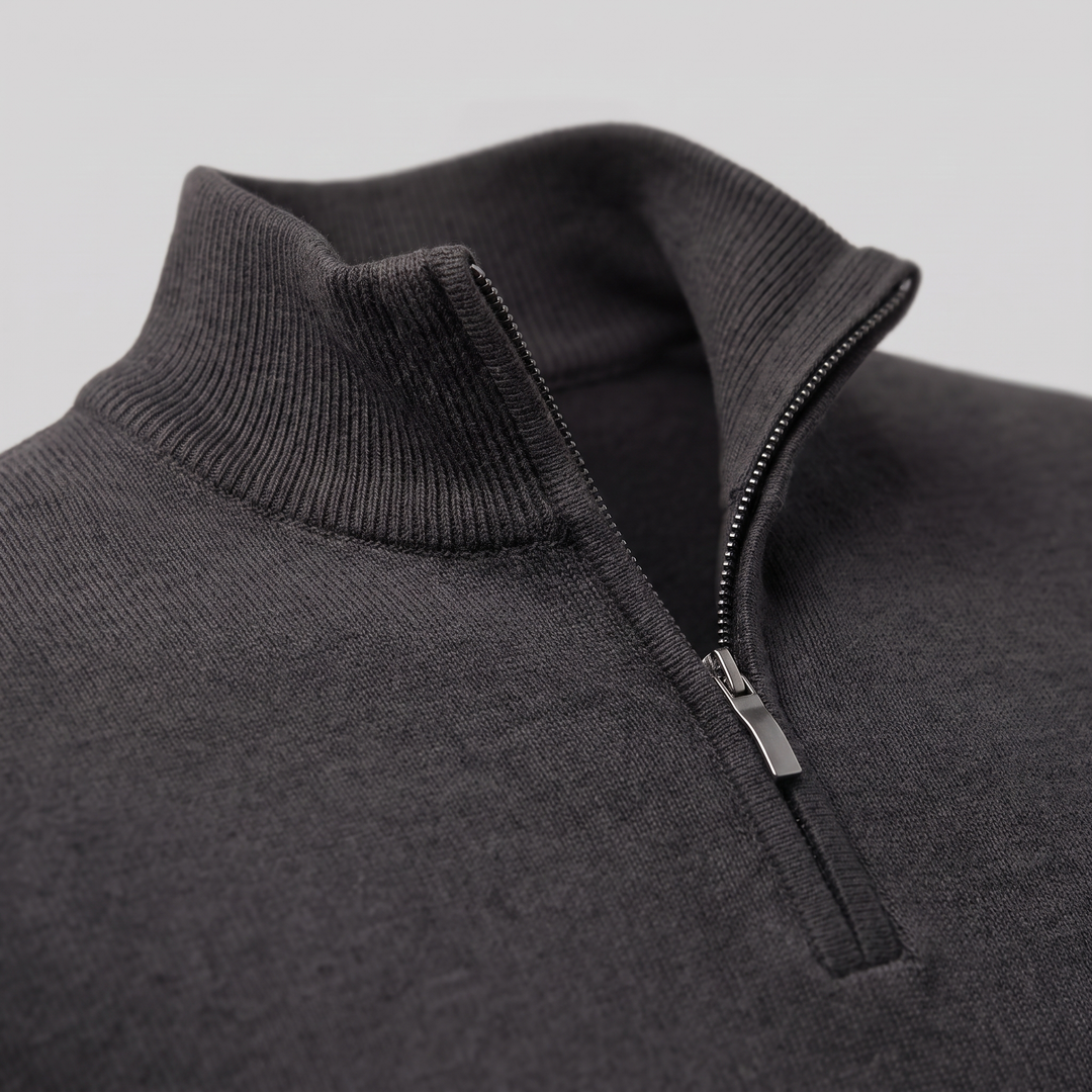 Lachlan | Relaxed Half Zip Jumper Knitted Sweater for Men