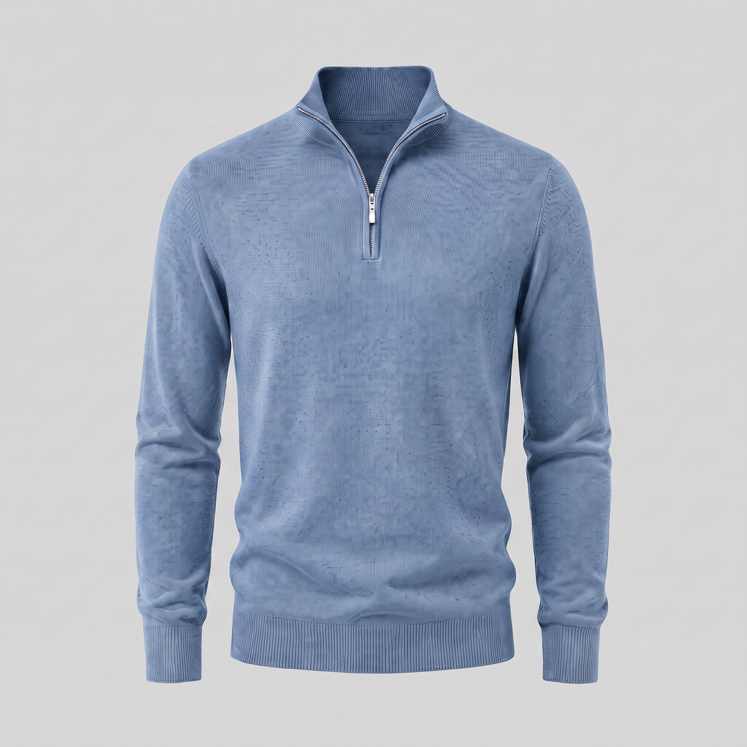 Lachlan | Relaxed Half Zip Jumper Knitted Sweater for Men