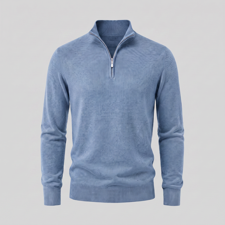 Lachlan | Relaxed Half Zip Jumper Knitted Sweater for Men