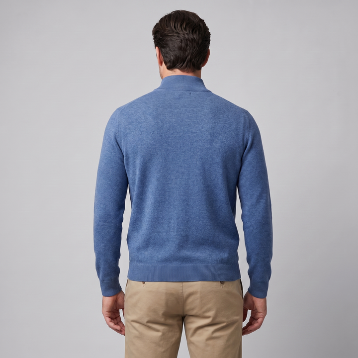 Lachlan | Relaxed Half Zip Jumper Knitted Sweater for Men