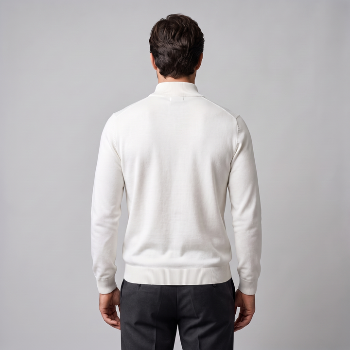 Nolan | Warm Turtleneck Half Zip Sweater Funnel Neck