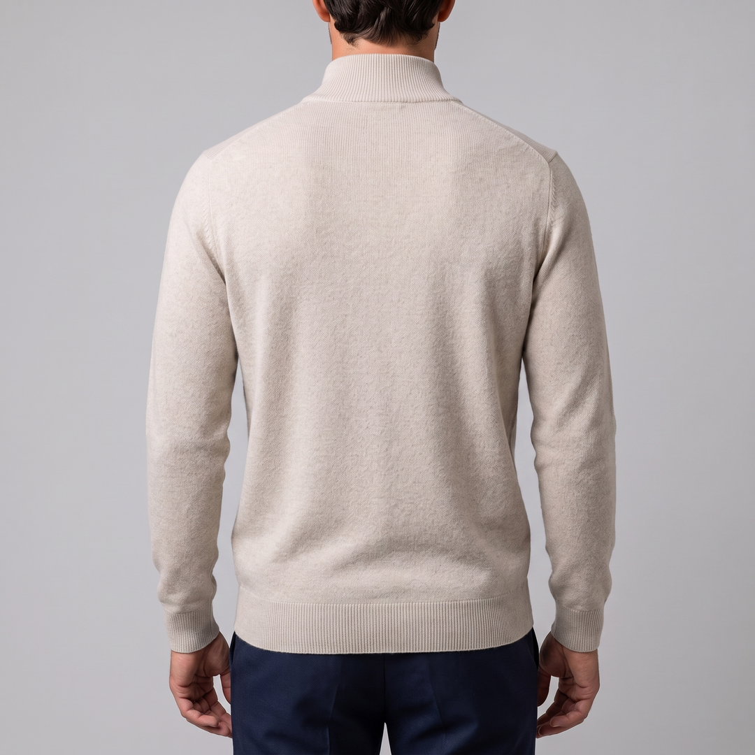 Lachlan | Relaxed Half Zip Jumper Knitted Sweater for Men