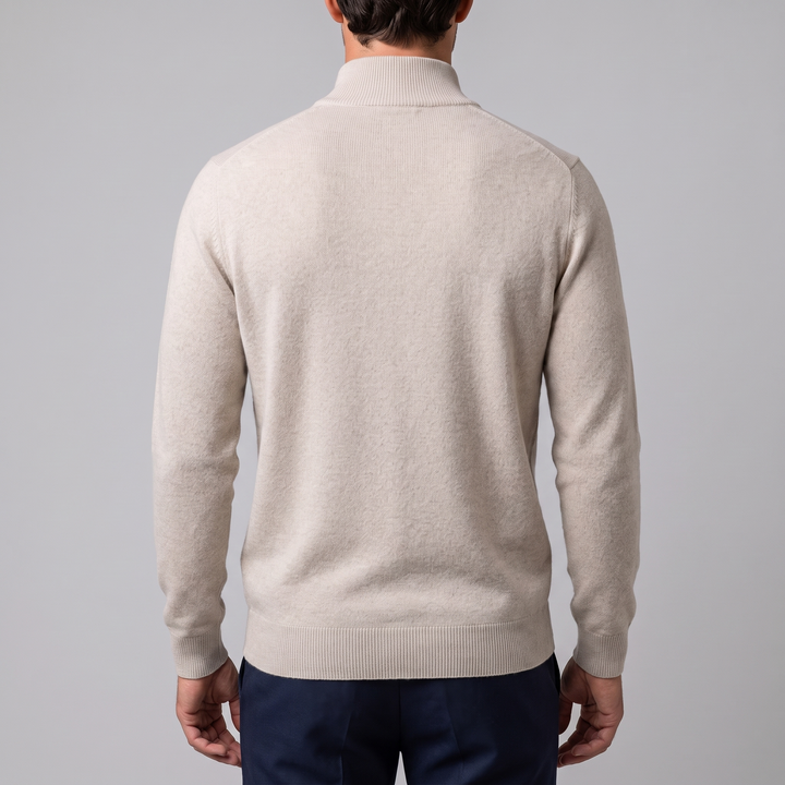 Lachlan | Relaxed Half Zip Jumper Knitted Sweater for Men