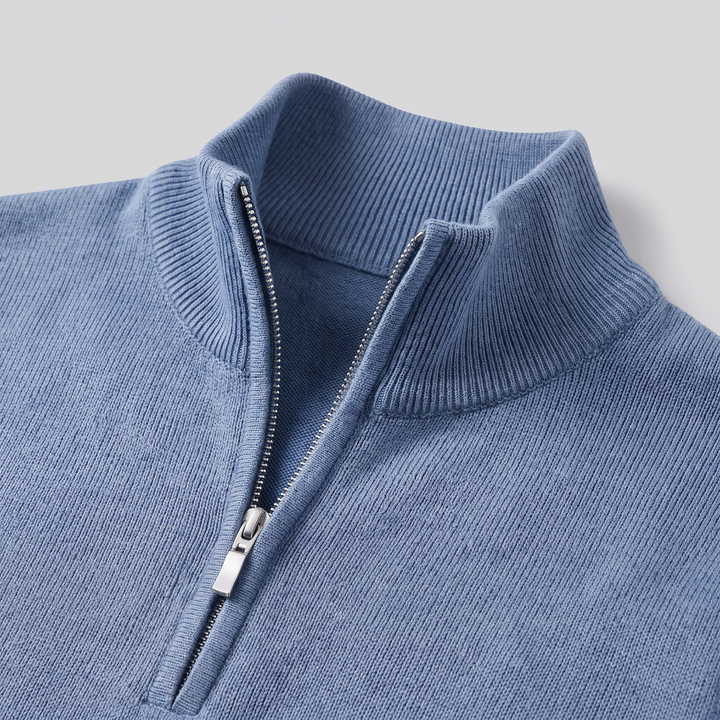 Lachlan | Relaxed Half Zip Jumper Knitted Sweater for Men