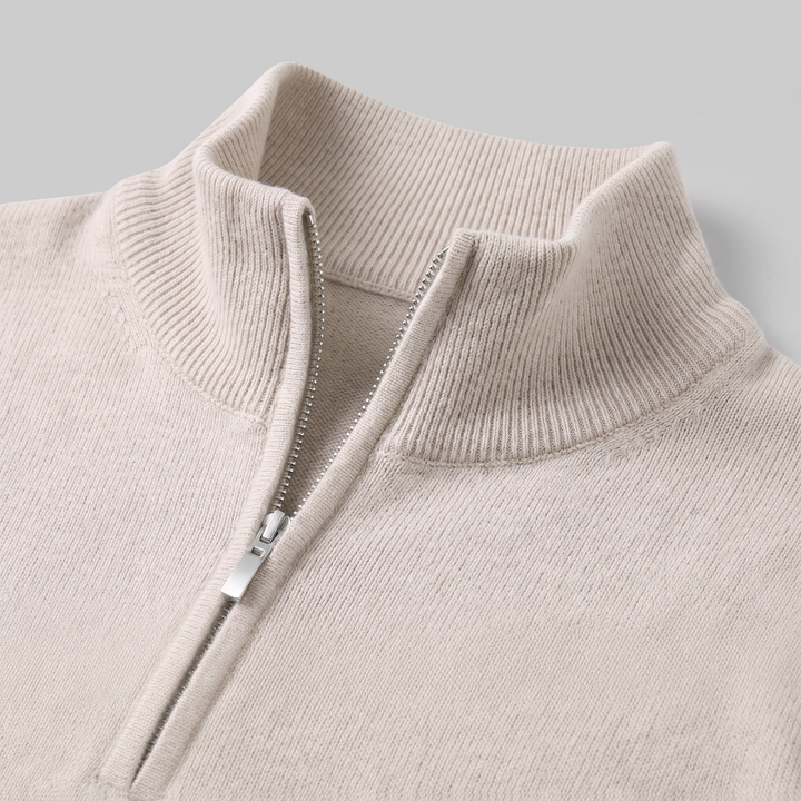 Lachlan | Relaxed Half Zip Jumper Knitted Sweater for Men