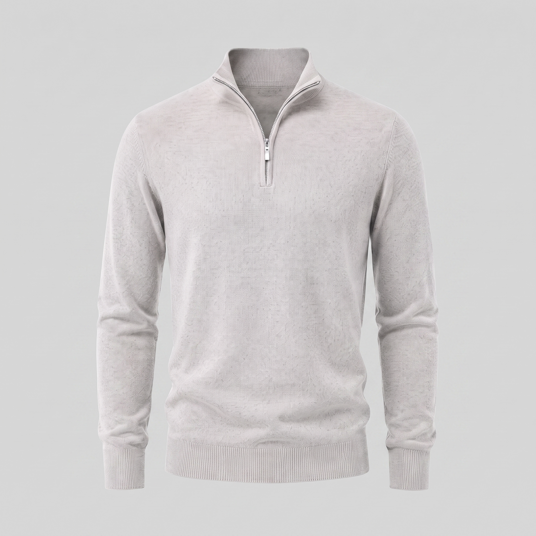 Lachlan | Relaxed Half Zip Jumper Knitted Sweater for Men