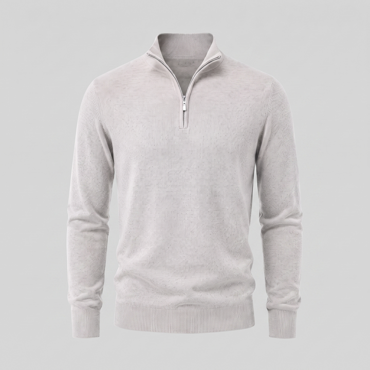 Lachlan | Relaxed Half Zip Jumper Knitted Sweater for Men
