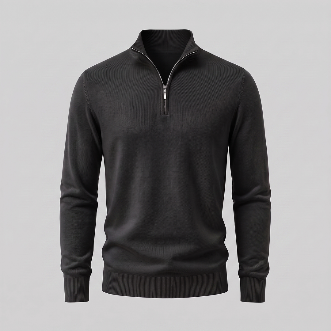 Nolan | Warm Turtleneck Half Zip Sweater Funnel Neck