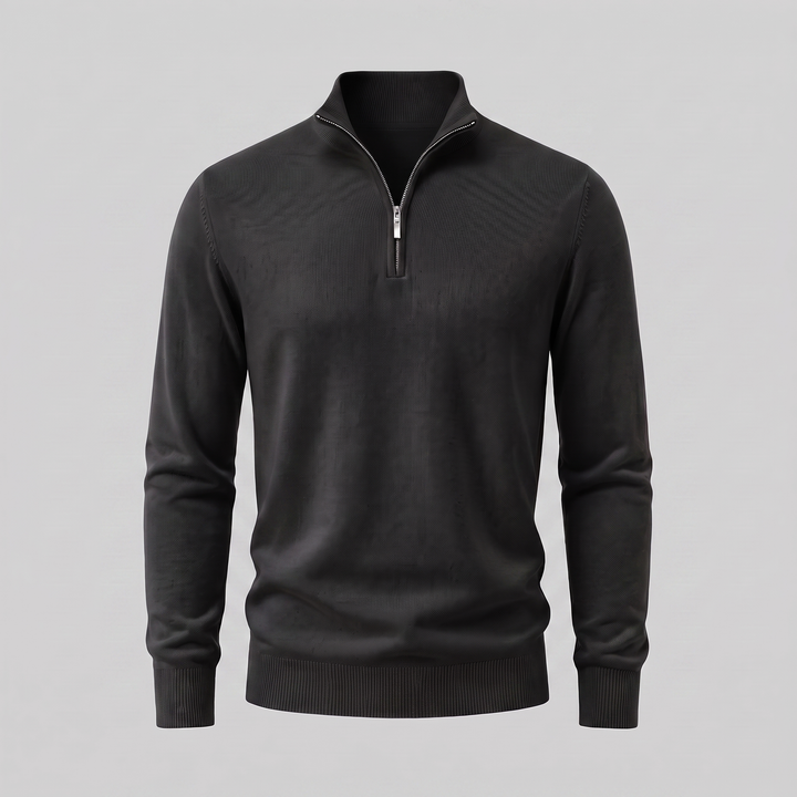 Nolan | Warm Turtleneck Half Zip Sweater Funnel Neck