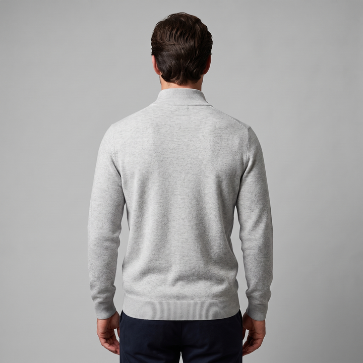 Lachlan | Relaxed Half Zip Jumper Knitted Sweater for Men