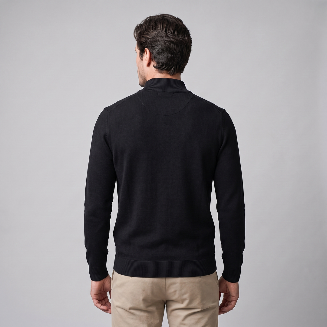 Nolan | Warm Turtleneck Half Zip Sweater Funnel Neck