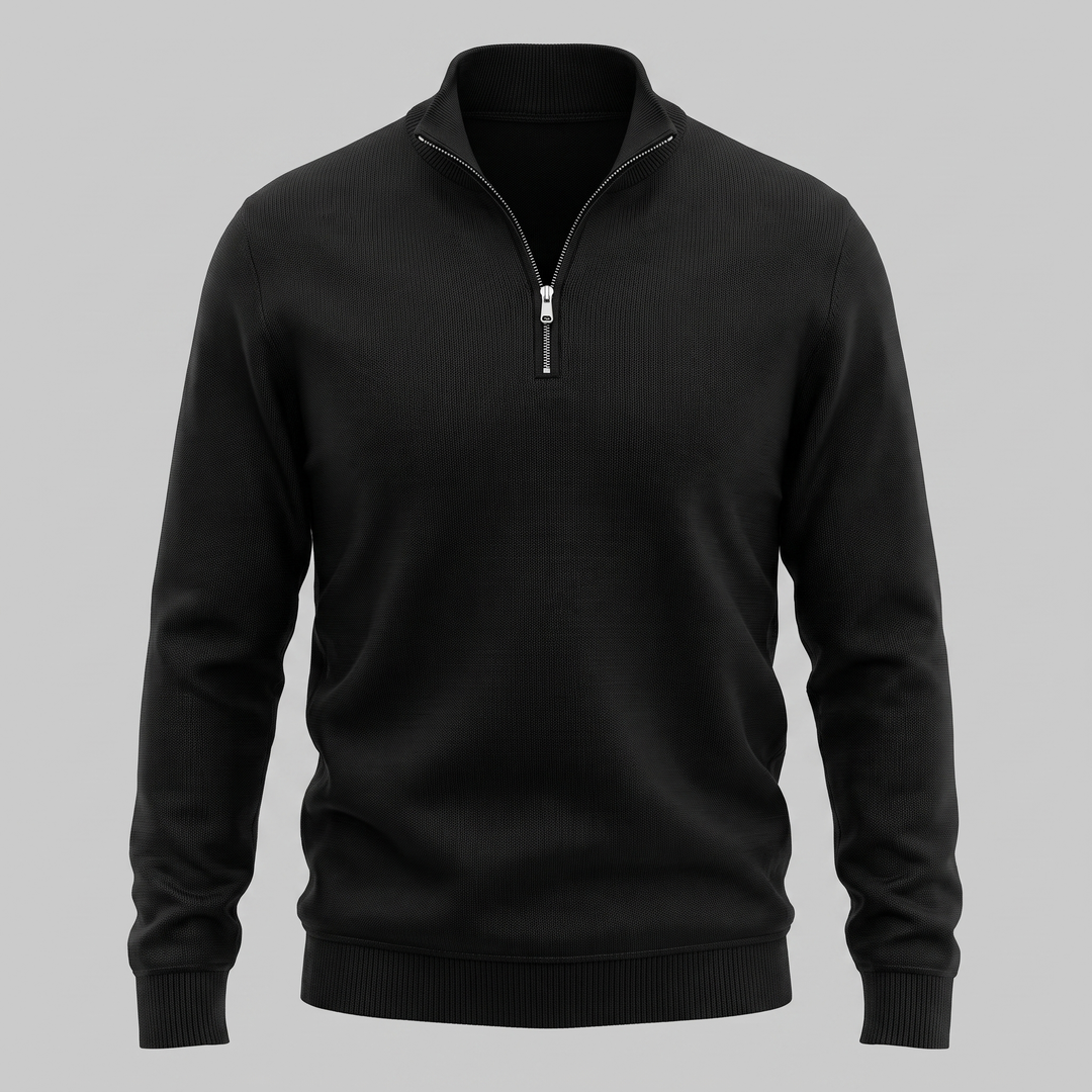 Dominic | Relaxed Cotton Half-Zip Sweater
