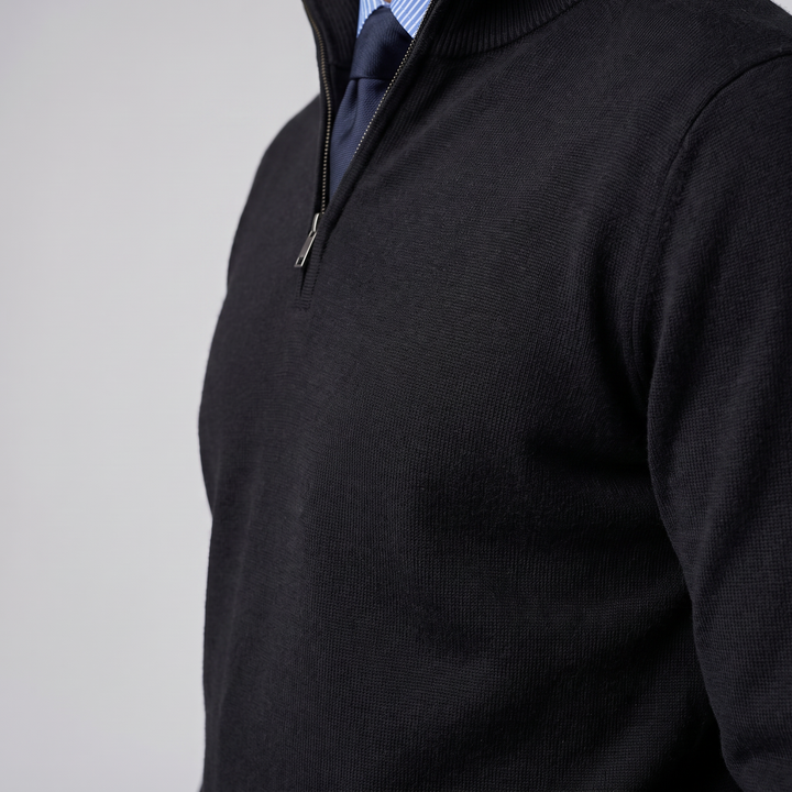 Dominic | Relaxed Cotton Half-Zip Sweater