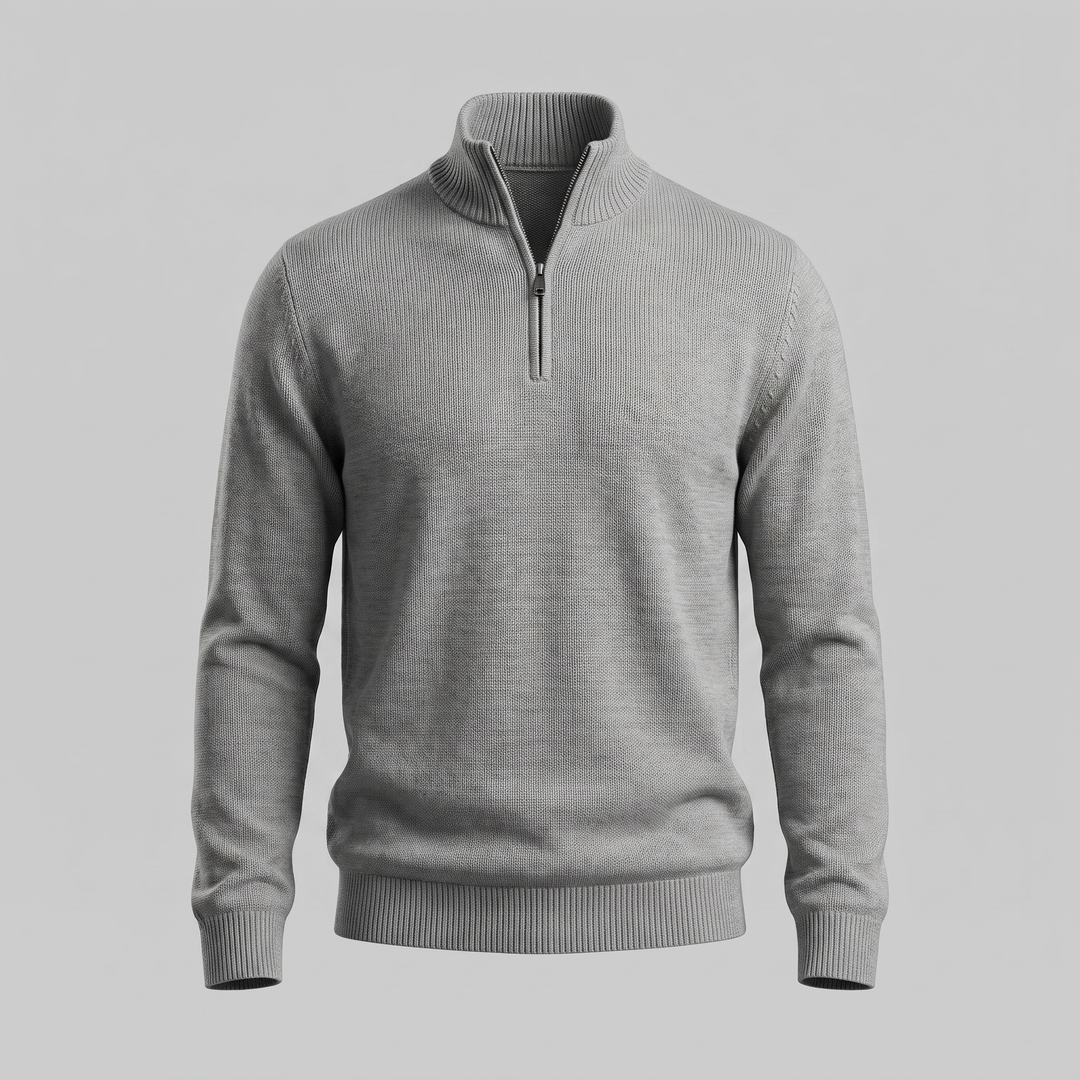 Dominic | Relaxed Cotton Half-Zip Sweater