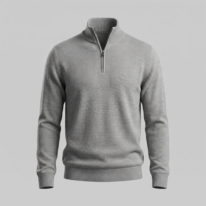 Dominic | Relaxed Cotton Half-Zip Sweater
