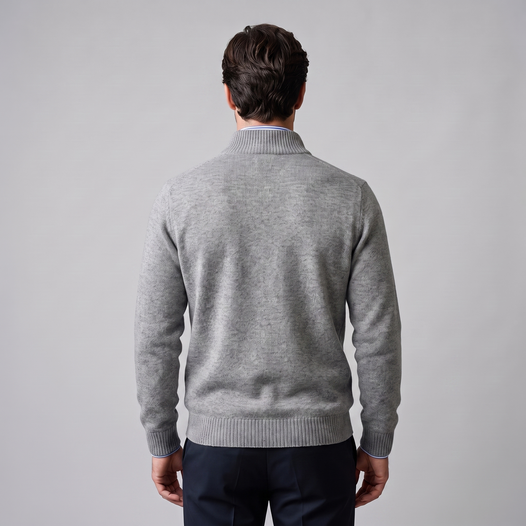 Dominic | Relaxed Cotton Half-Zip Sweater