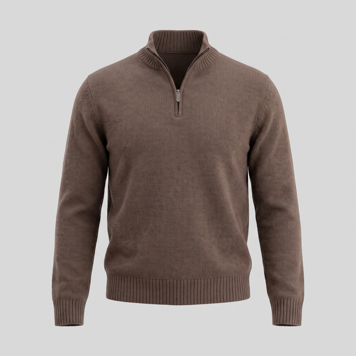 Dominic | Relaxed Cotton Half-Zip Sweater