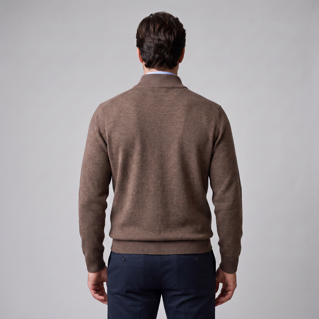 Dominic | Relaxed Cotton Half-Zip Sweater