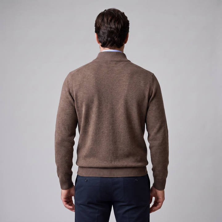 Dominic | Relaxed Cotton Half-Zip Sweater