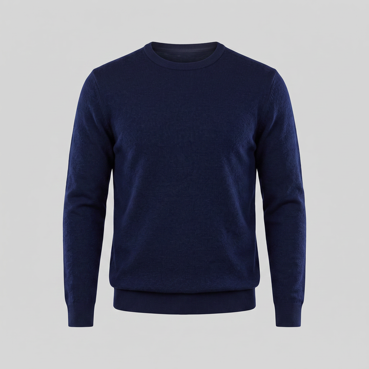 Zachariah | Sleek Fine Knit Crew Neck Jumper for Men