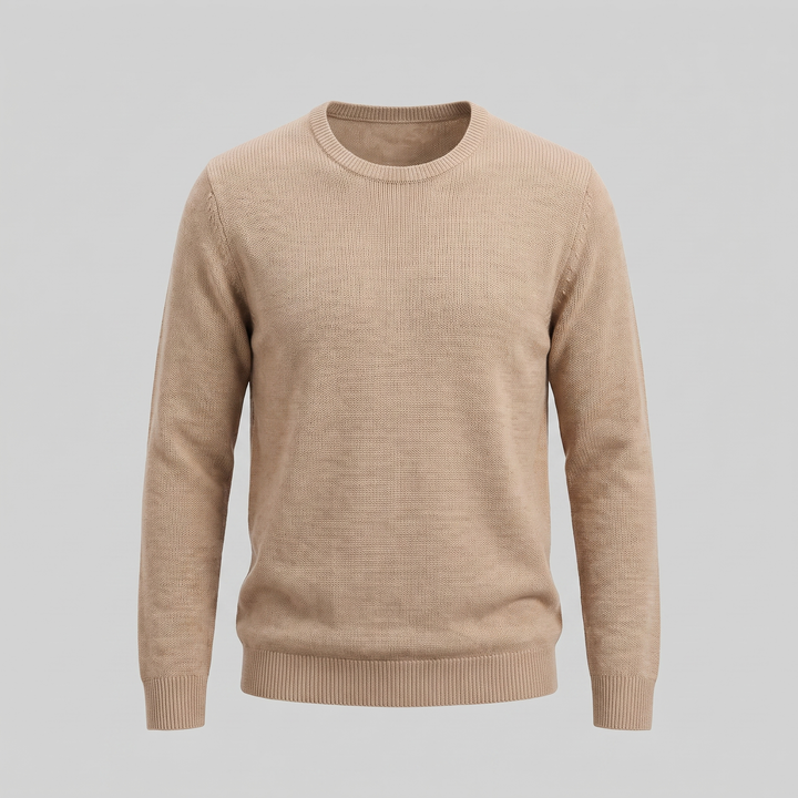 Zachariah | Sleek Fine Knit Crew Neck Jumper for Men