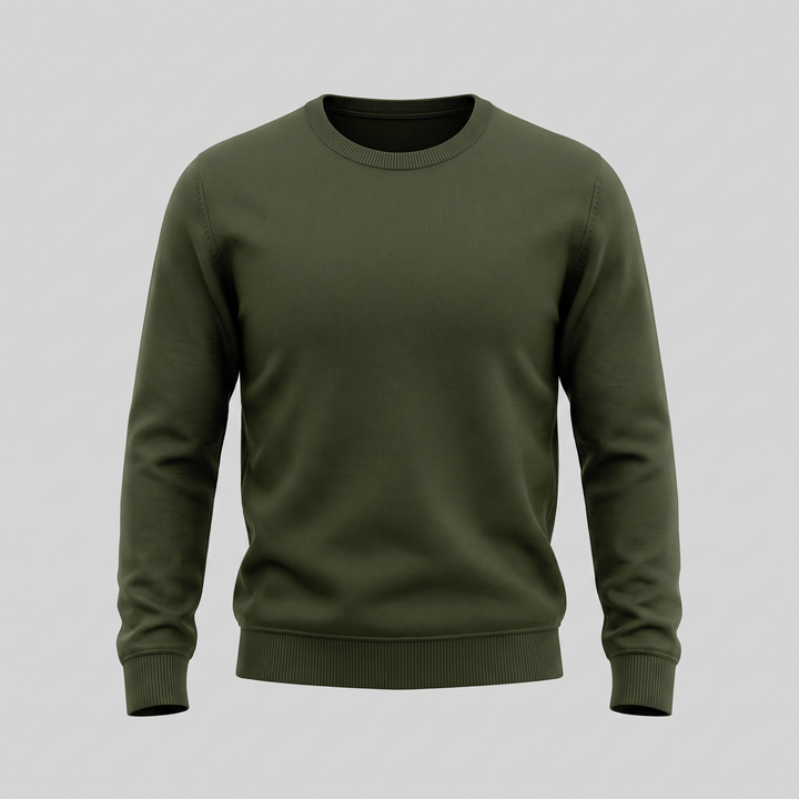 Zachariah | Sleek Fine Knit Crew Neck Jumper for Men