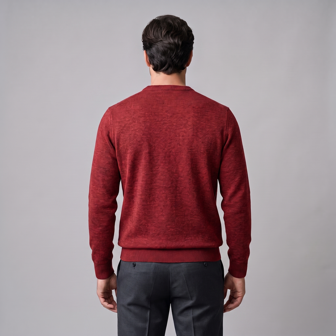 Zachariah | Sleek Fine Knit Crew Neck Jumper for Men