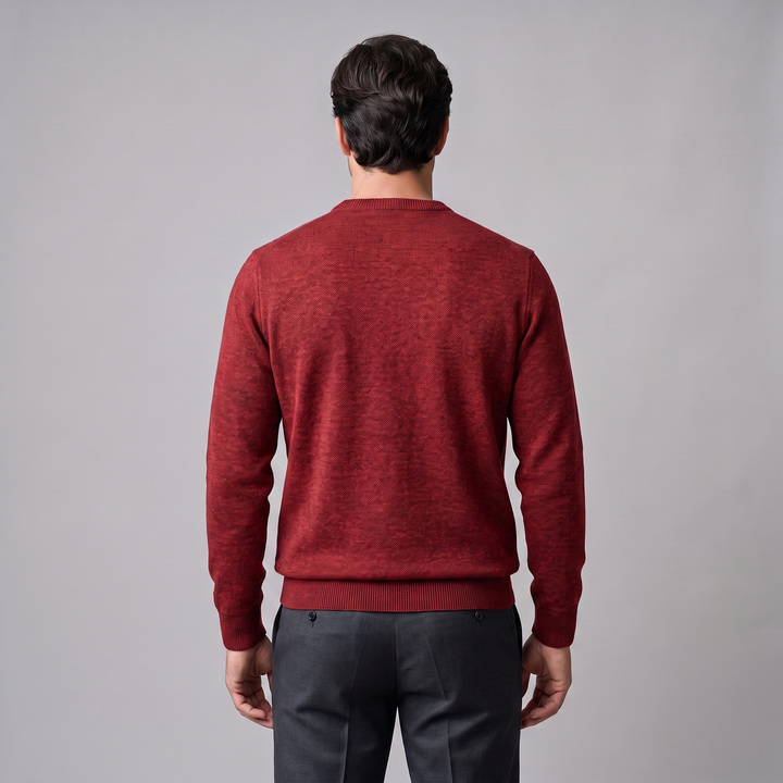 Zachariah | Sleek Fine Knit Crew Neck Jumper for Men