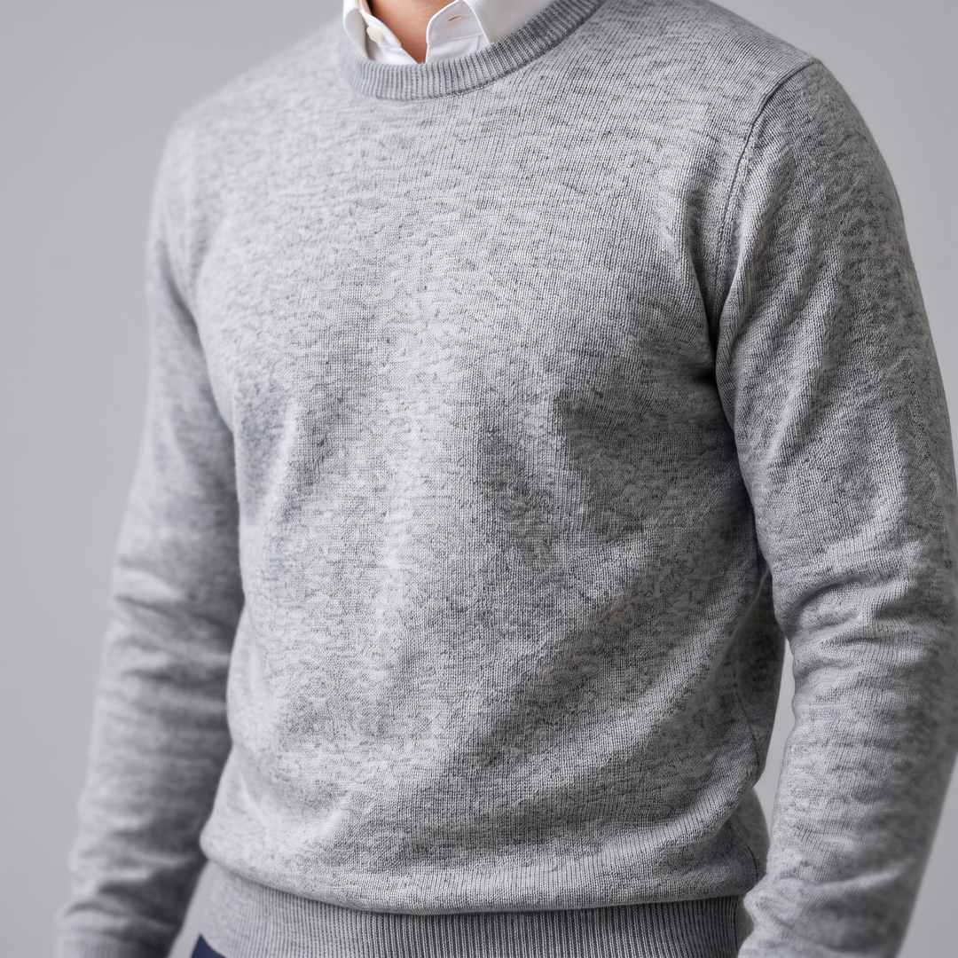 Zachariah | Sleek Fine Knit Crew Neck Jumper for Men