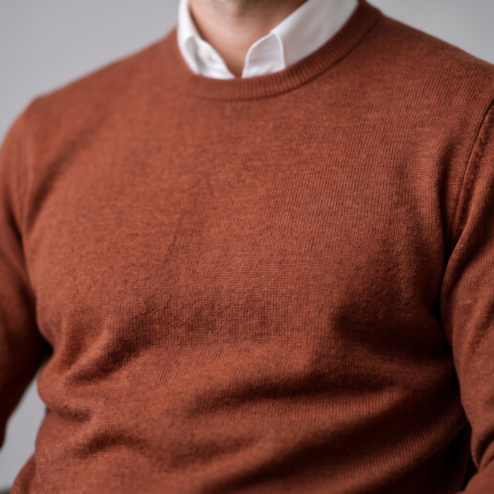 Zachariah | Sleek Fine Knit Crew Neck Jumper for Men