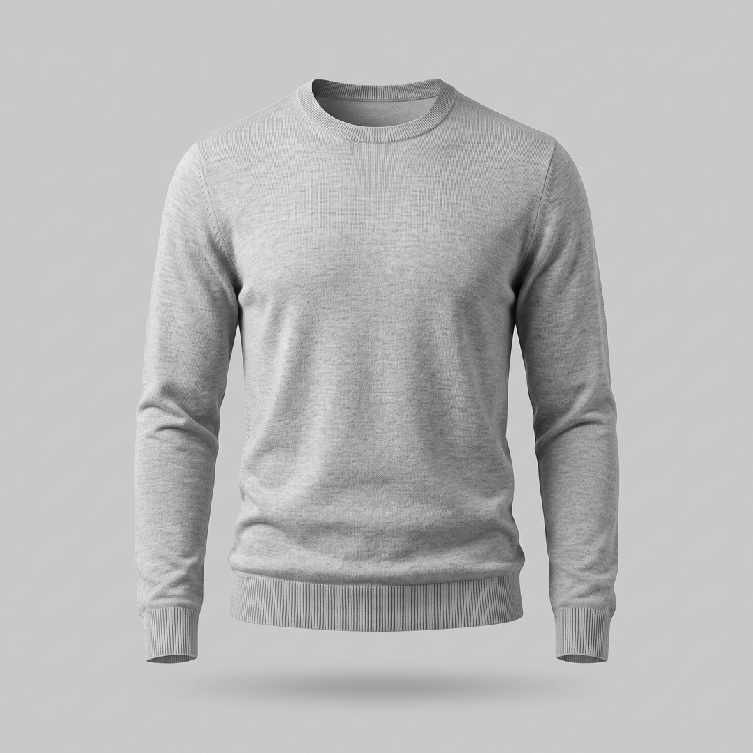 Zachariah | Sleek Fine Knit Crew Neck Jumper for Men