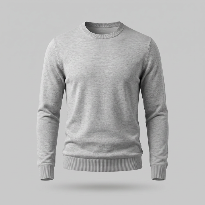Zachariah | Sleek Fine Knit Crew Neck Jumper for Men