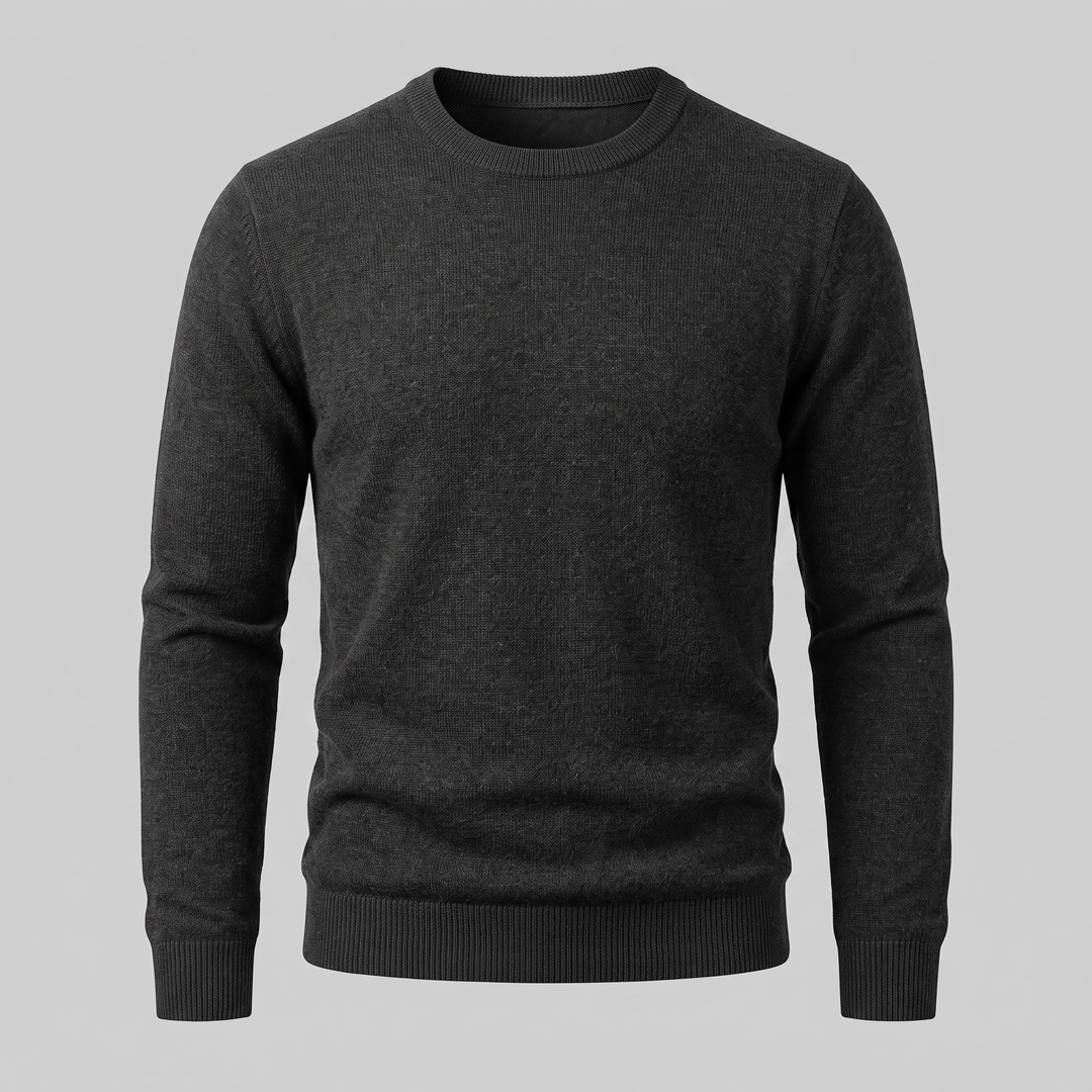 Zachariah | Sleek Fine Knit Crew Neck Jumper for Men