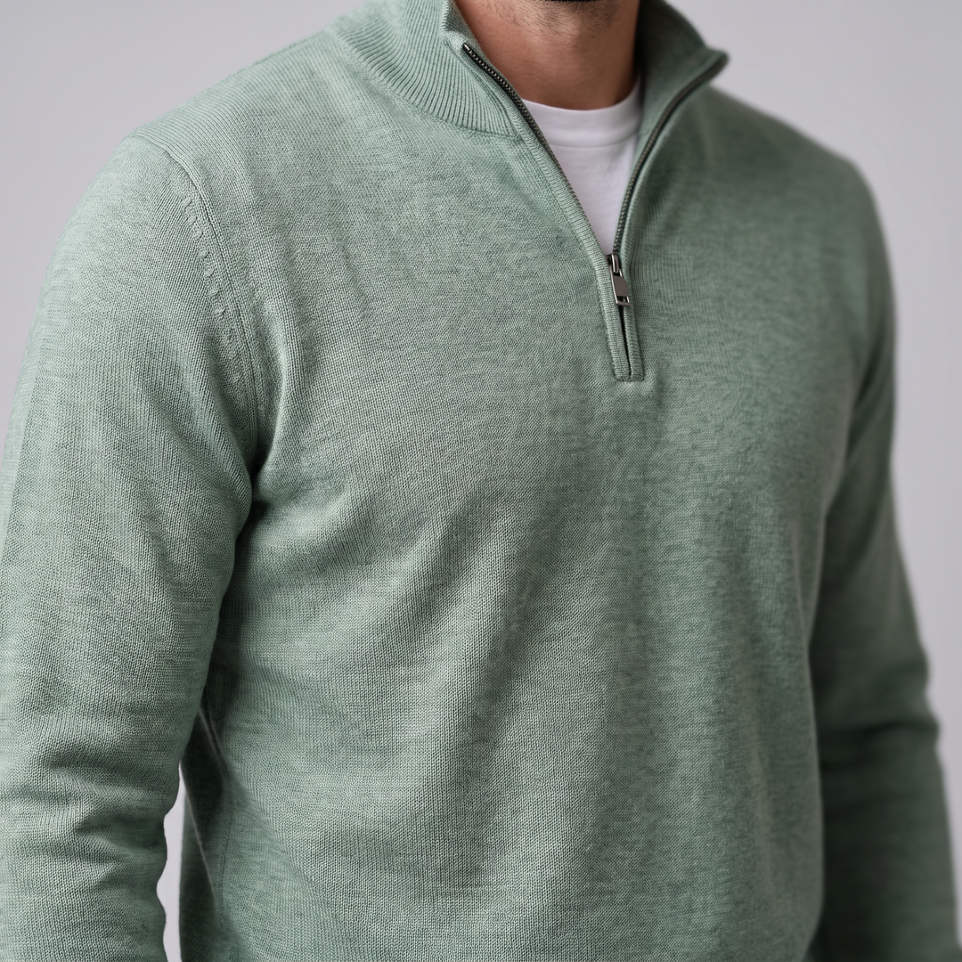 Hollis | Relaxed Half-Zip Knit Sweater