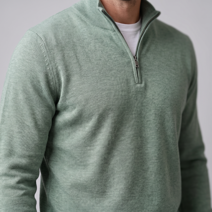 Hollis | Relaxed Half-Zip Knit Sweater