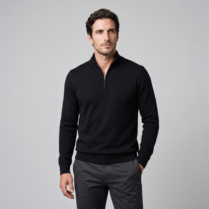 Hollis | Relaxed Half-Zip Knit Sweater