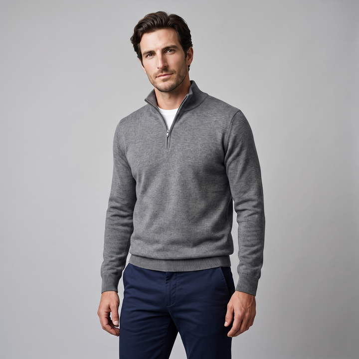 Hollis | Relaxed Half-Zip Knit Sweater