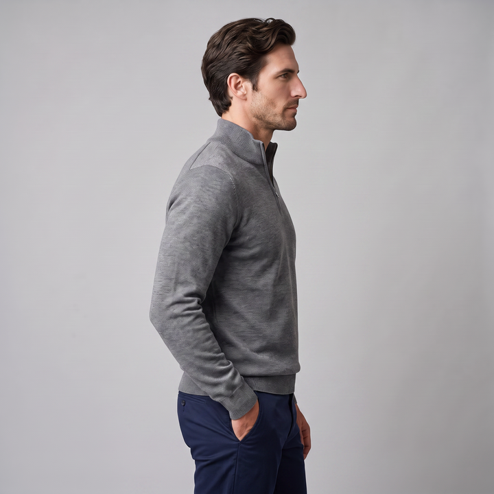 Hollis | Relaxed Half-Zip Knit Sweater
