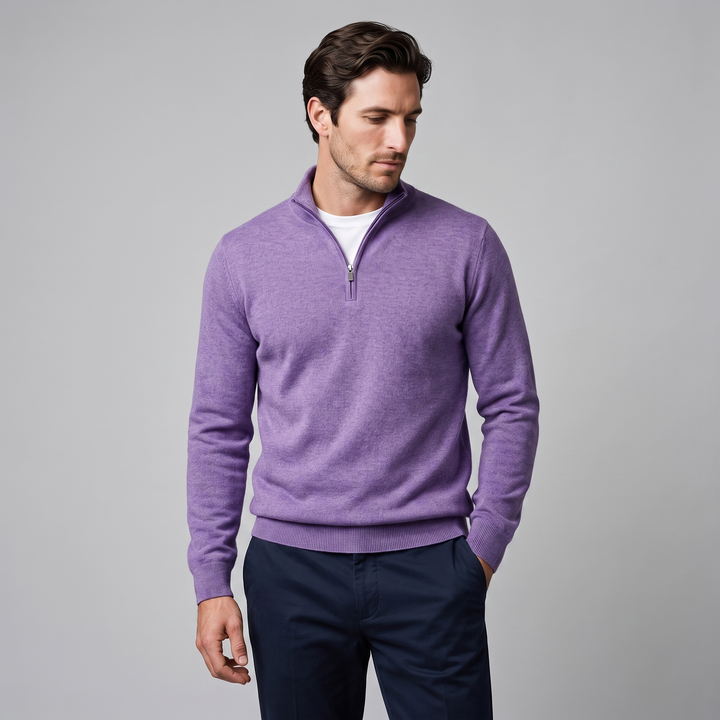 Hollis | Relaxed Half-Zip Knit Sweater