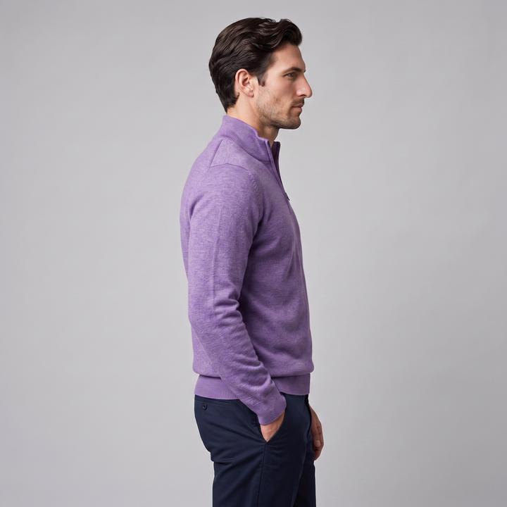 Hollis | Relaxed Half-Zip Knit Sweater