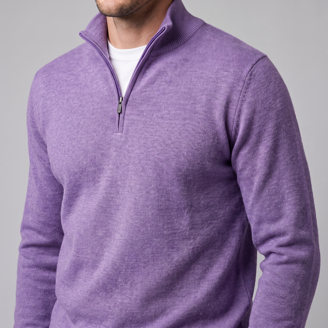 Hollis | Relaxed Half-Zip Knit Sweater
