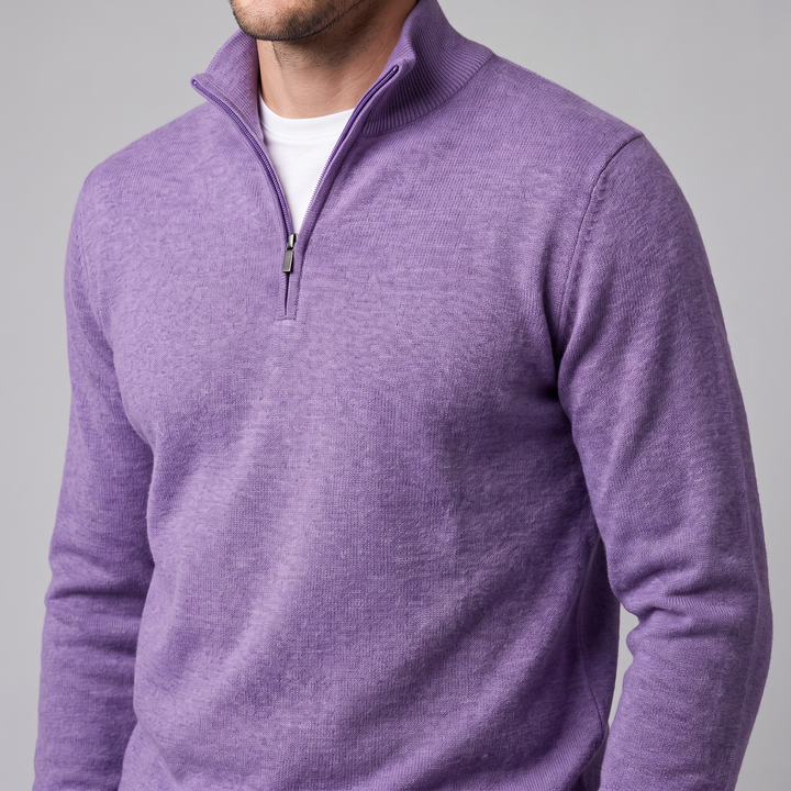 Hollis | Relaxed Half-Zip Knit Sweater