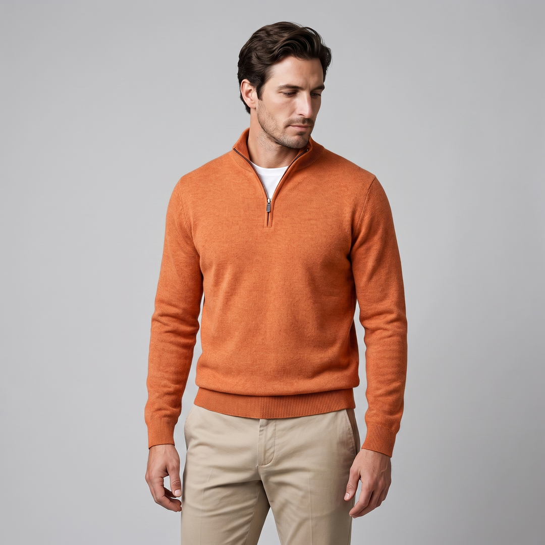 Hollis | Relaxed Half-Zip Knit Sweater