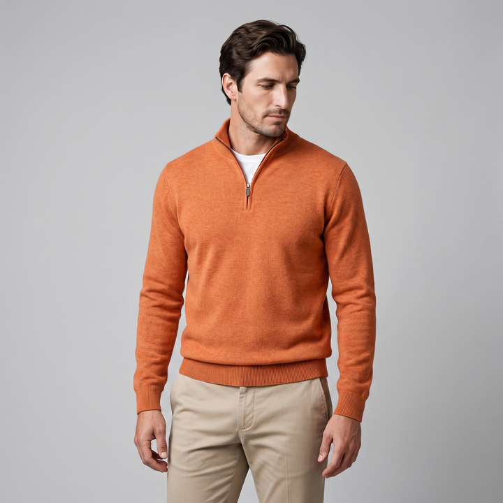 Hollis | Relaxed Half-Zip Knit Sweater